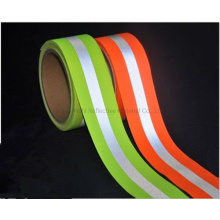 Flame Retardant Fluorescent Yellow Silver Reflective Tape for Coverall